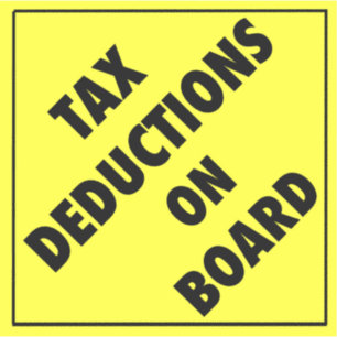 Sticker Déduction fiscale à bord drôle diamant jaune
