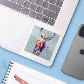 Sticker Deer (Ordinateur portable avec iPhone)