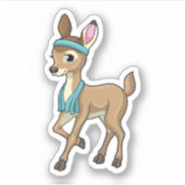 Sticker Deer at Fitness with Towel (Devant)