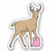 Sticker Deer Fitness Dumbbell (Devant)