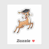Sticker Deer Graduation (Feuille)