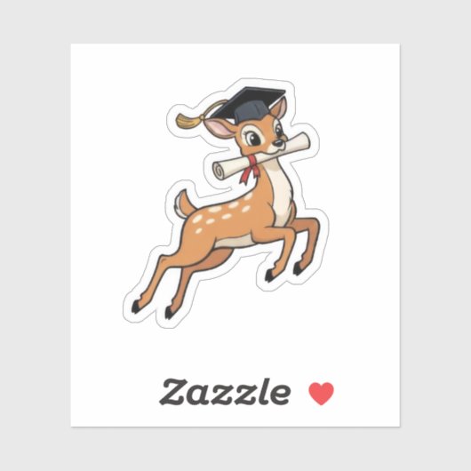Sticker Deer Graduation (Feuille)