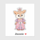 Sticker Deer Princess (Feuille)