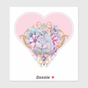 Sticker Déesse Aphrodite des roses d'amour par Renée
