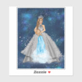 Sticker Déesse Aquarius Avec Panneau Porteur D'Eau (Feuille)