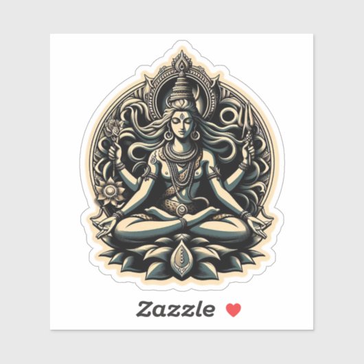 Sticker Déesse hindoue Shiva (Feuille)