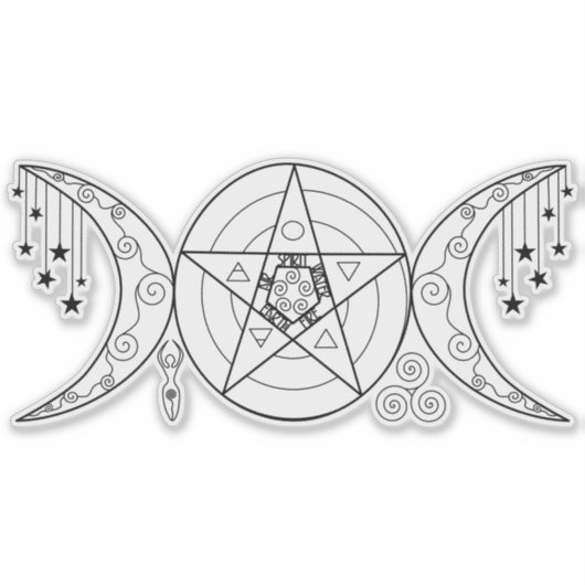 Sticker Déesse Triple Moon (Devant)