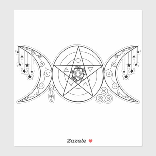 Sticker Déesse Triple Moon (Feuille)