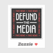 Sticker Défendre les médias Fausses nouvelles (Feuille)