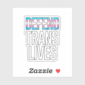 Sticker Défendre les vies trans (Feuille)