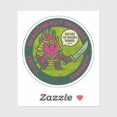 Sticker Défendre l'honneur du dragon Guerrier Fruit  (Feuille)