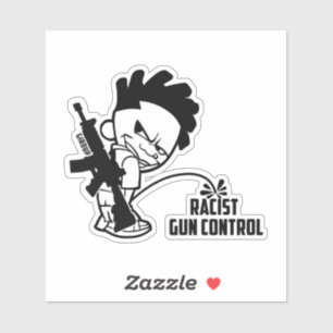 Sticker Défense de la fille   Contrôle des armes