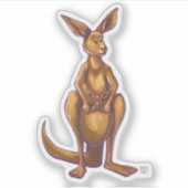 Sticker Défilé animalier kangourou australien (Devant)