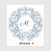 Sticker Défilement antique Dusty Blue (Feuille)