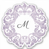 Sticker Défilement antique violet (Devant)