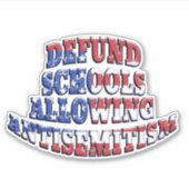 STICKER DÉFILER LES ÉCOLES AUTORISANT L'ANTISÉMITISME (Devant)