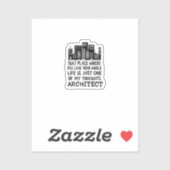 Sticker Définition d'architecte (Feuille)