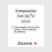 Sticker définition de compassion (Feuille)