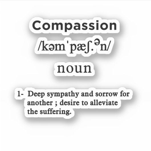 Sticker définition de compassion (Devant)