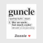 Sticker Définition de Guncle (Feuille)