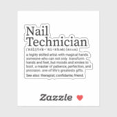 Sticker Définition de la technologie des ongles, Cadeaux d (Feuille)