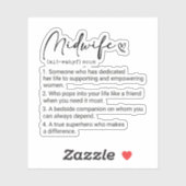 Sticker Définition De Mineure-Femme, Cadeau Pour Mini-Femm (Feuille)