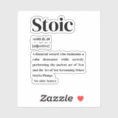 Sticker définition de négociation stoïque (Feuille)