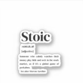 Sticker définition de négociation stoïque (Devant)