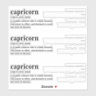 Sticker Définition du Capricorne Cadeau d'astrologie esthé
