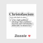 Sticker Définition du christofascisme (Feuille)