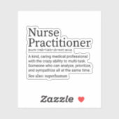 Sticker Définition du praticien en soins infirmiers, appré (Feuille)