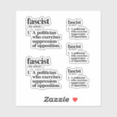 Sticker Définition fasciste (Feuille)