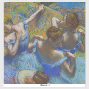 Sticker Degas Danseuses Bleues Pastel Chef-d'œuvre d'Art
