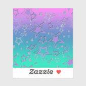 Sticker Dégradé de Noël parties scintillant brillant confe (Feuille)