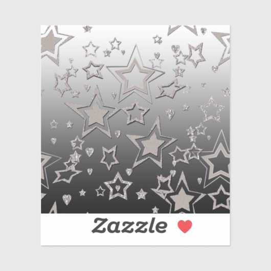 Sticker Dégradé de Noël parties scintillant brillant confe (Feuille)