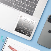 Sticker Dégradé de Noël parties scintillant brillant confe (Ordinateur portable avec iPhone)