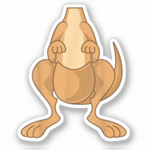 Sticker Déguisement drôle de kangourou drôle d'Halloween f