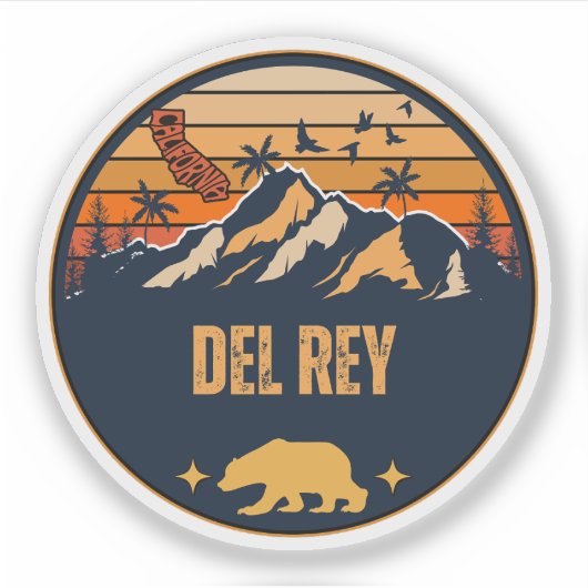 Sticker Del Rey, Californie (Devant)