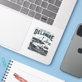 Sticker Delaware (Ordinateur portable avec iPhone)