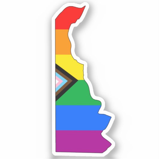 Sticker Delaware State Pride Fierté LGBTQ Progress Pride (Recto)