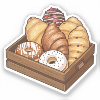 Sticker Délicieuse pâtisserie Boîte de croustilles