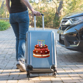 Sticker Délicieux gâteau au chocolat d'anniversaire avec b (Valise Insitu)