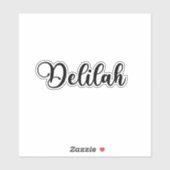 Sticker Delilah Nom - Calligraphie manuscrite (Feuille)