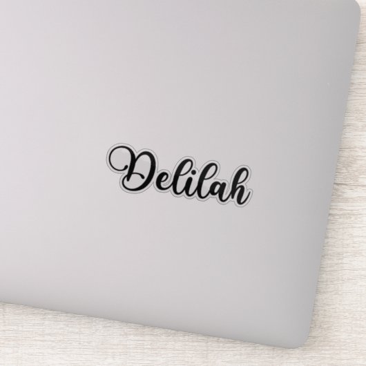 Sticker Delilah Nom - Calligraphie manuscrite (Détail)