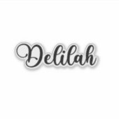 Sticker Delilah Nom - Calligraphie manuscrite (Devant)