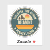 Sticker Delmont, Pennsylvanie (Feuille)
