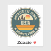 Sticker Delta, Pennsylvanie (Feuille)