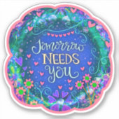 Sticker Demain A Besoin De Vous Inspirer L'Inspirété Flora (Devant)