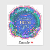 Sticker Demain A Besoin De Vous Inspirer L'Inspirété Flora (Feuille)