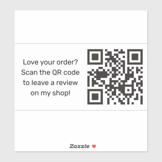 Sticker Demande de révision d'entreprise avec code QR (Feuille)